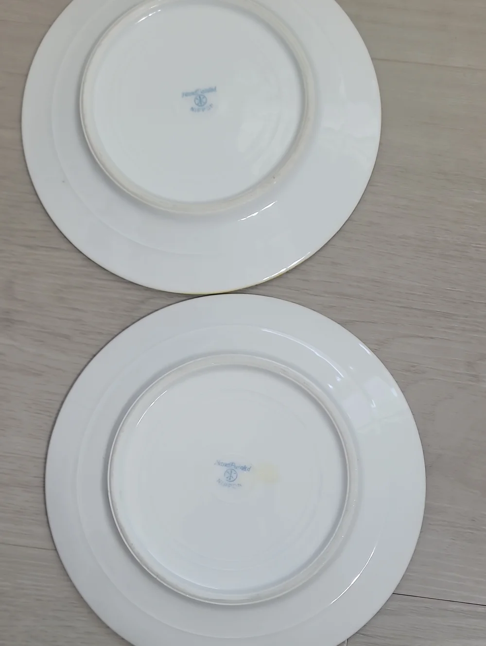 Vintage Nippon Hand Painted Floral Small Plates Set of 2 Gold Grandma Delicate